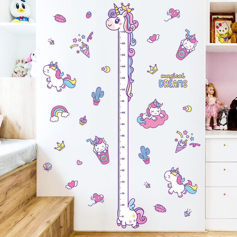 Princess Children'S Room Layout Decoration Baby Tailored Height Wall Stickers Large Cartoon Set Of Stickers