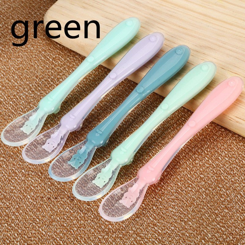 Baby Feeding Water Soup  Feeding Tableware Silicone Spoon