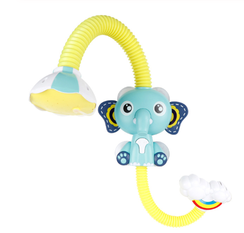 Elephant shower baby bath toy set